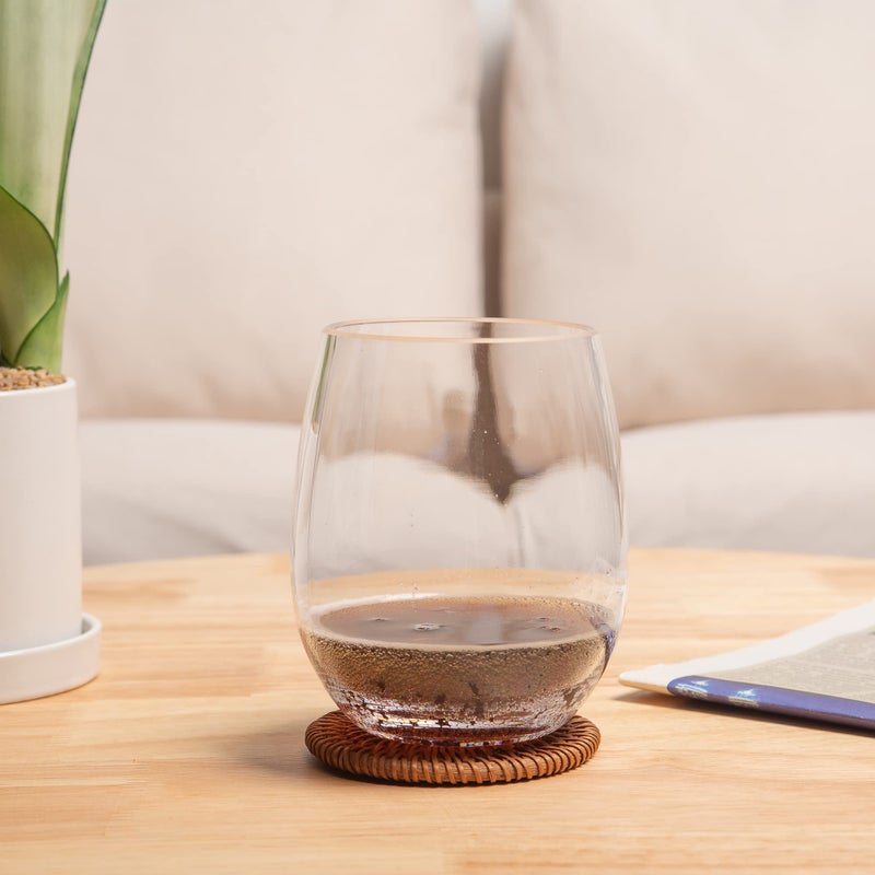 KX-WARE Unbreakable 18-ounce Acrylic Stemless Wine Glasses, set of 6 Clear - Image 4
